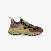 W Kotetsu, Suede/Ecofur Anthracite/Light-Brown