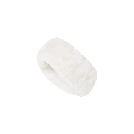 Froid Fluffy Headband in Cream by Goldbergh on a plain background.