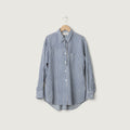 Galla Shirt, Block Print Navy Stripe