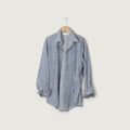 Galla Shirt, Block Print Navy Stripe