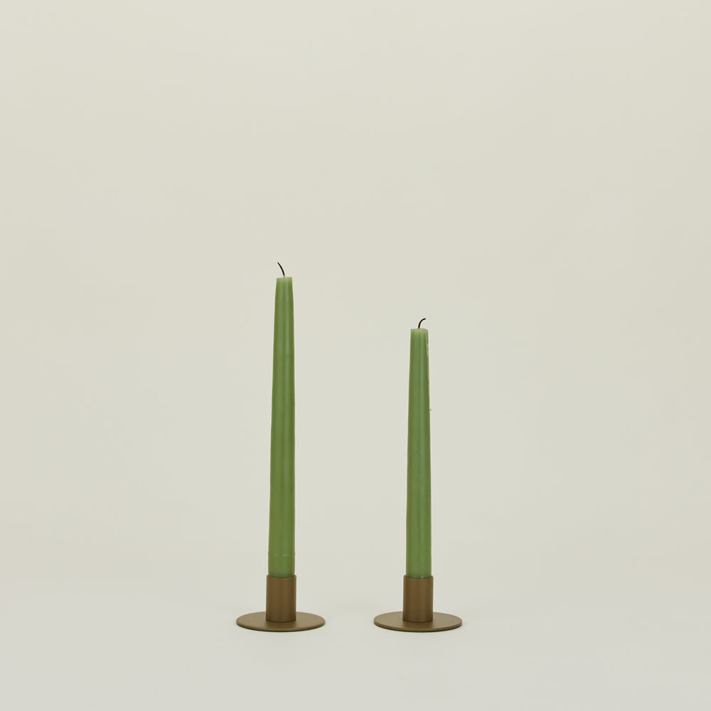 Essential Metal Candle Holder (Set of 2), Olive