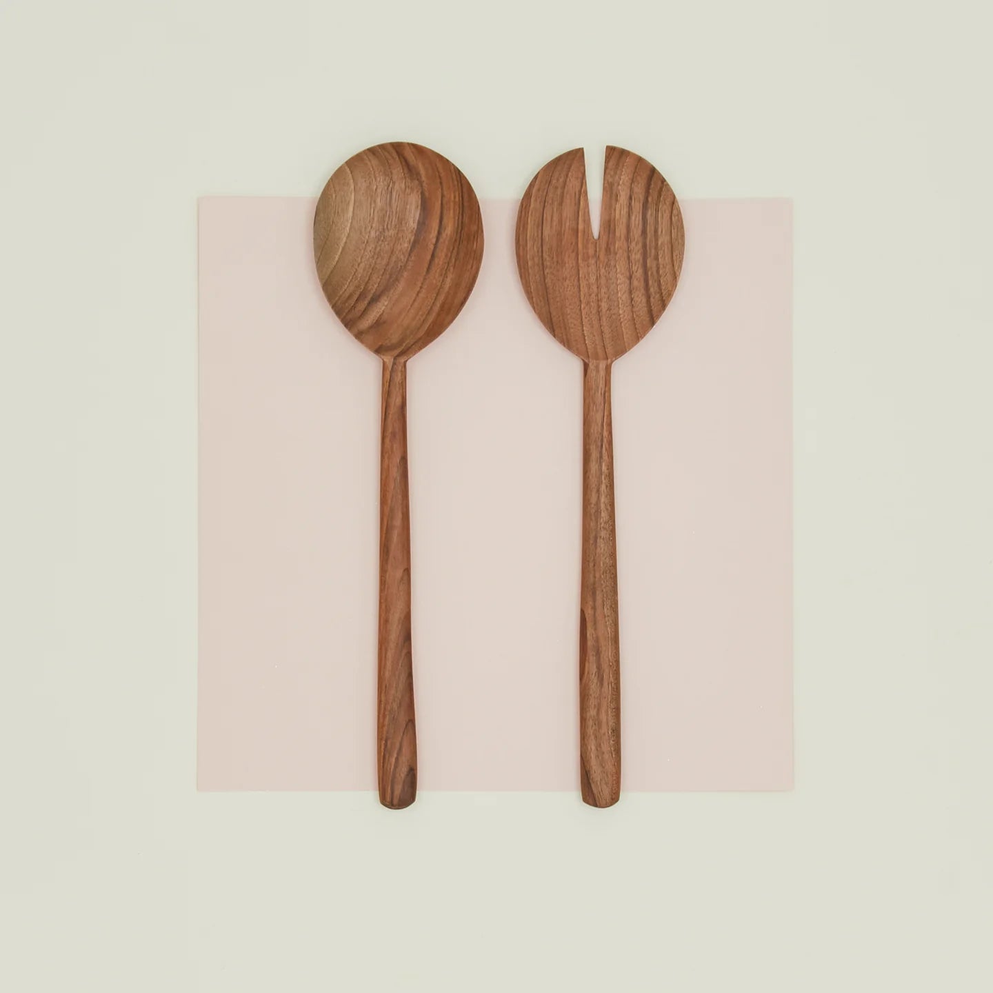 Hand Carved Wood Serving Set