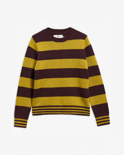 Woodhouse Striped Cashmere Blend Knitted Jumper - Fig Multi