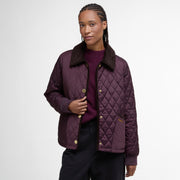 Marla Quilted Jacket - Black Cherry/Dark Brown