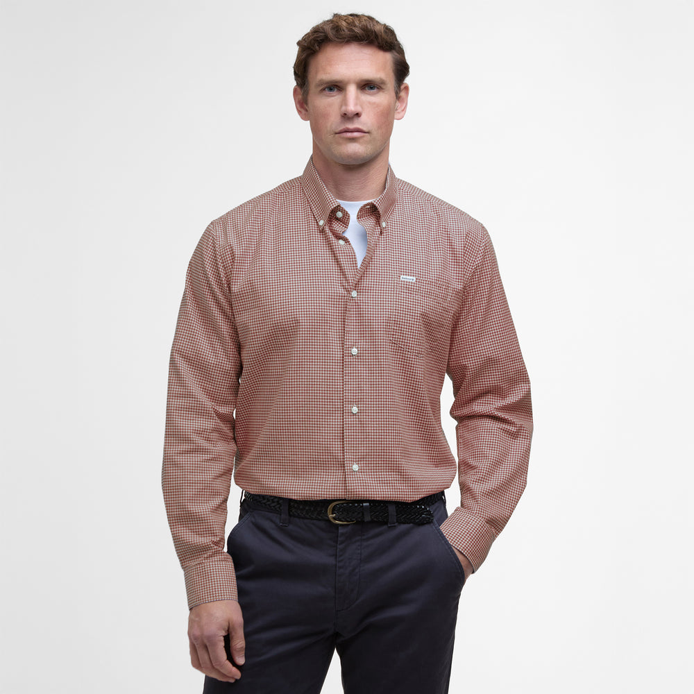 Finwell Gingham Tailored Fit Shirt