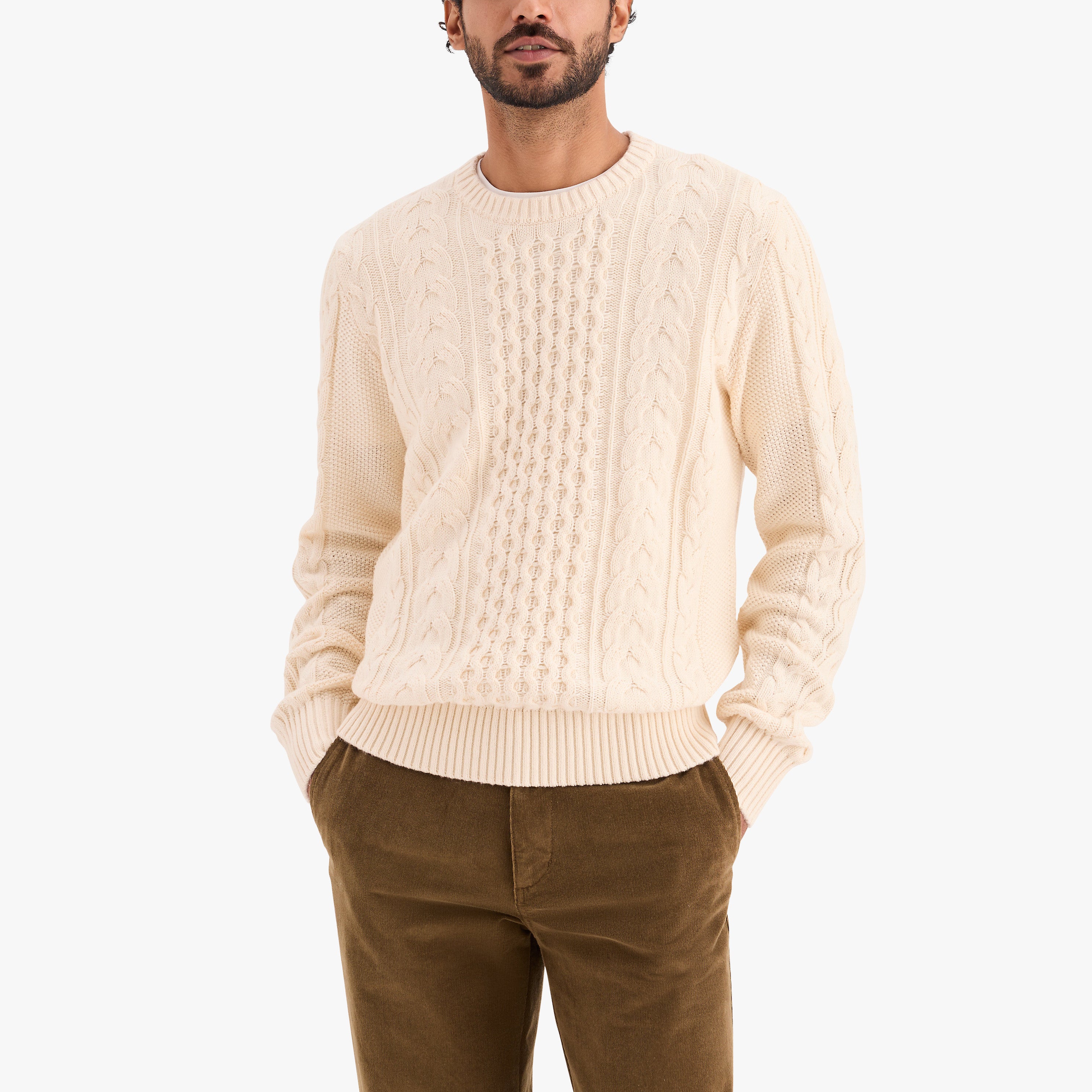 Premium Crew Sweater, Buttercream