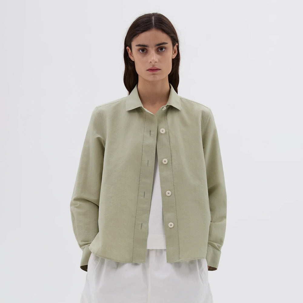 W Simple Shirt, Pale Green