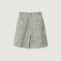 Marina Shorts, Block Print Green Stripe