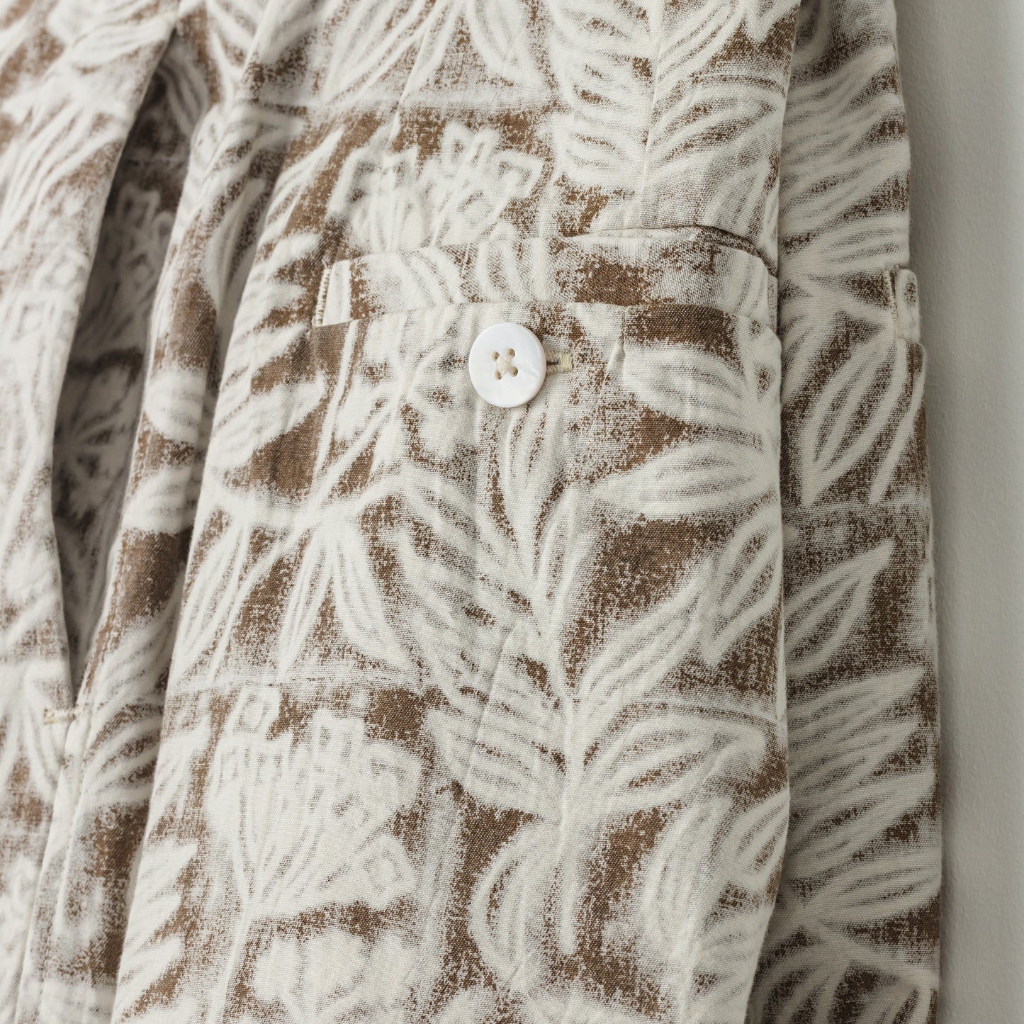 Marina Shorts, Block Print Brown Floral