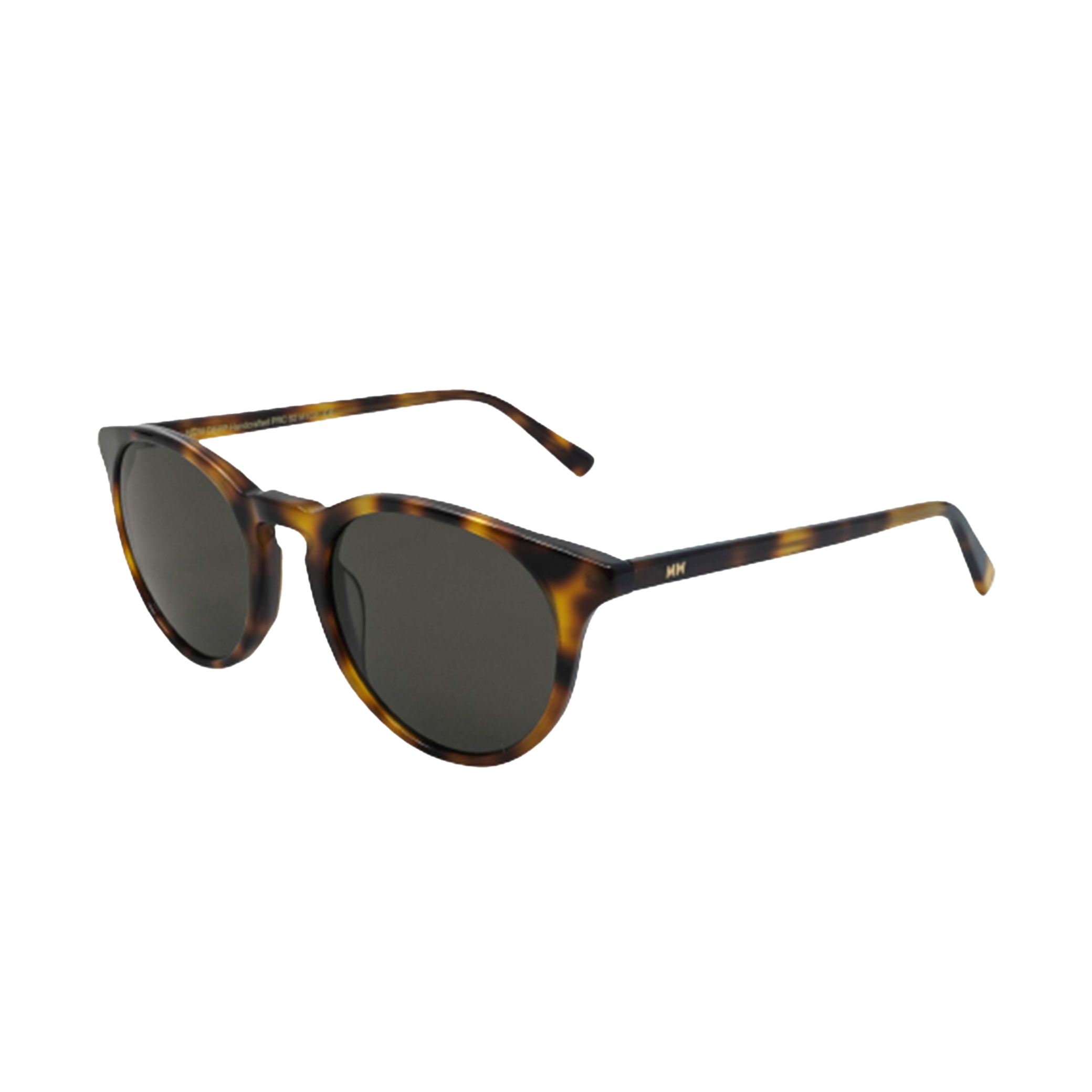 The "New Depp, Tortoise/Brown" sunglasses by Messyweekend feature round lenses and slender arms in a stylish acetate frame, providing UV400 protection. These unisex shades offer timeless elegance with practical functionality.
