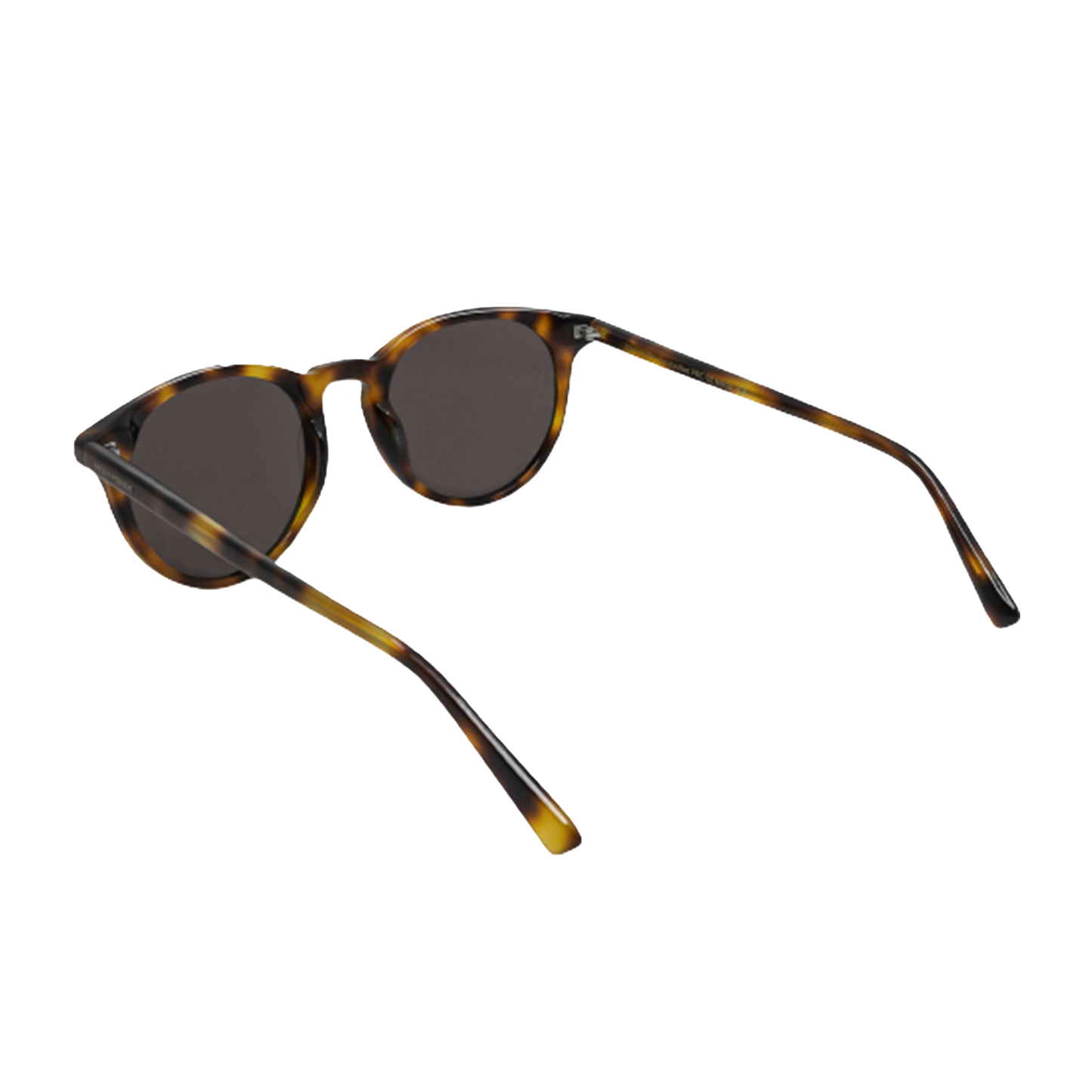The New Depp tortoise/brown unisex sunglasses by Messyweekend feature an acetate frame with tinted lenses and slim arms, positioned with one arm open. They offer stylish UV400 protection.