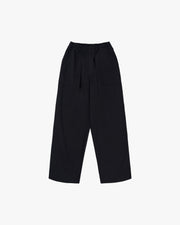 One Tuck Wide Fatigue Pants - Black