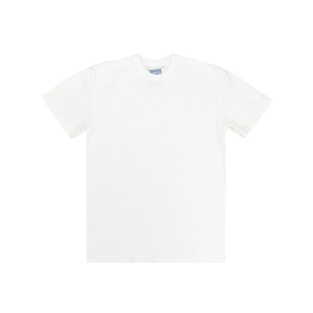 Jungmaven Original Tee 5oz in Washed White, short-sleeve, laid flat on a white background.