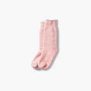 Double Face Crew Socks - Light Pink