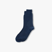 Cotton Waffle Crew Socks - Dull Blue