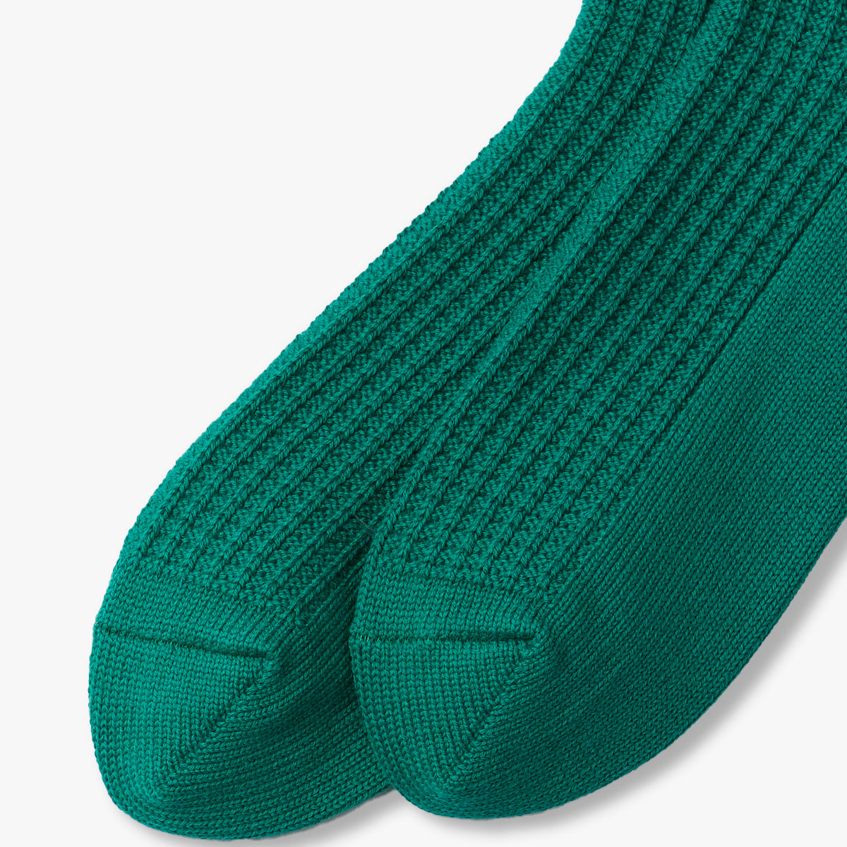 Cotton Waffle Crew Socks - Sea Green