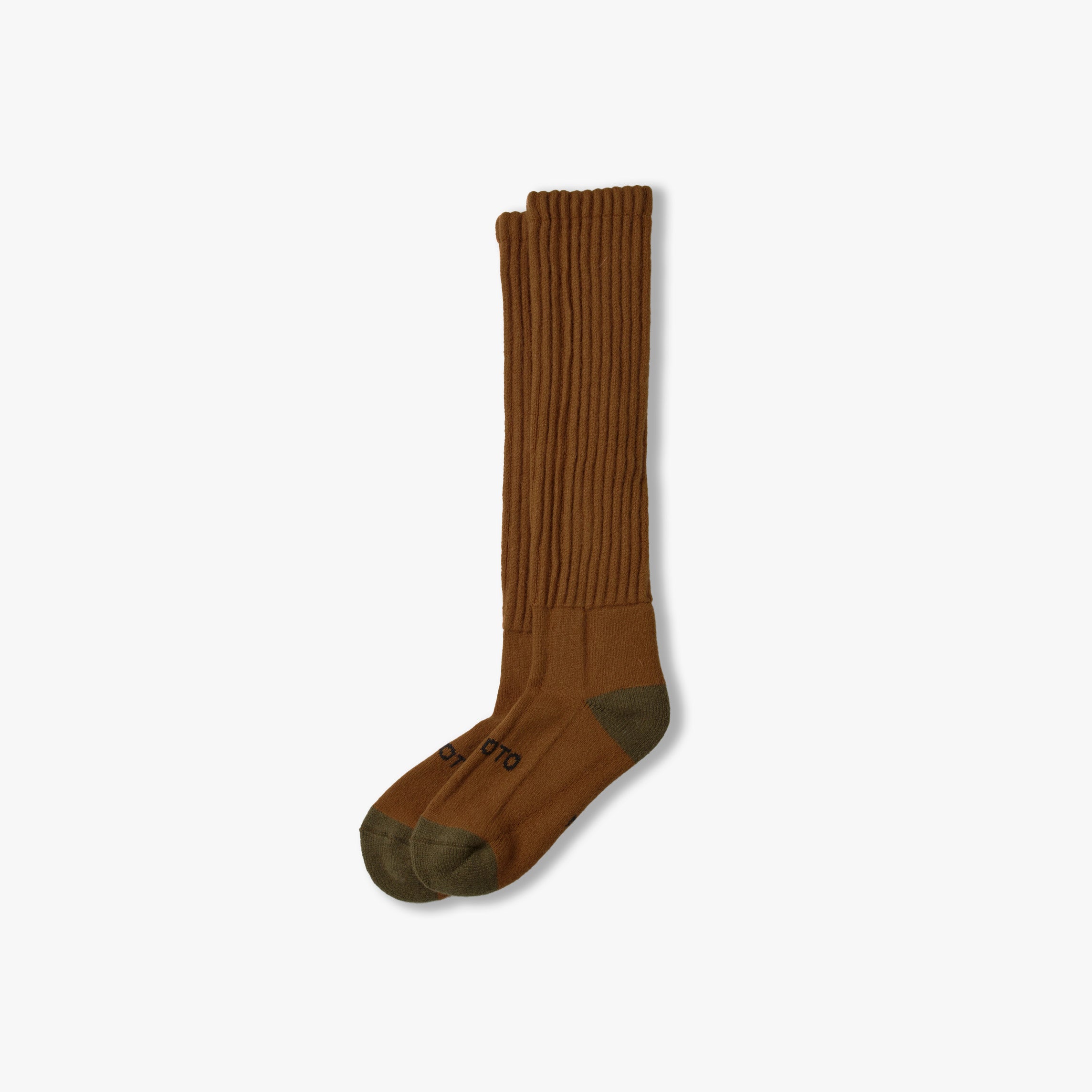 Merino Lambs Wool High Socks - Coyote Brown