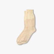 Seed Stitch Socks - Raw/Beige