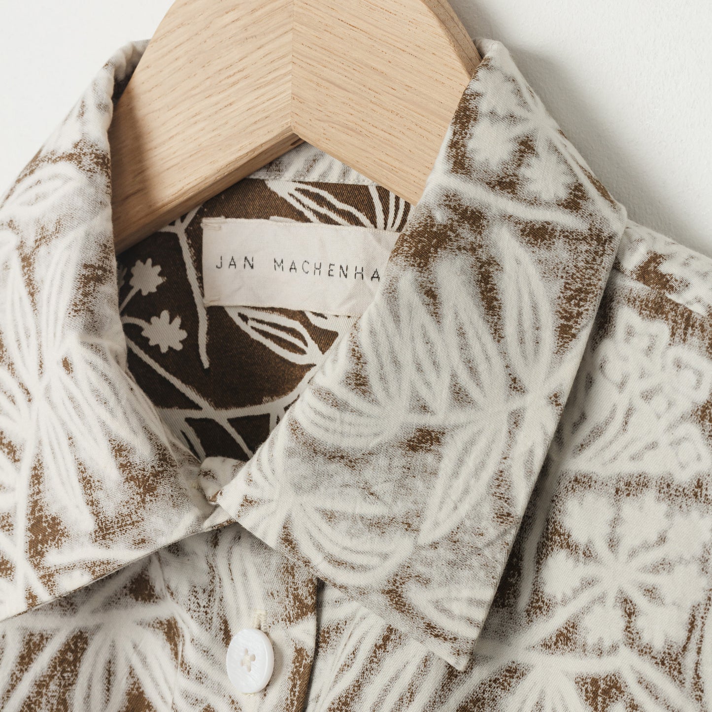 Thyme Jacket, Block Print Brown Floral