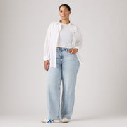 Baggy Dad -  Fan Flare Light Wash