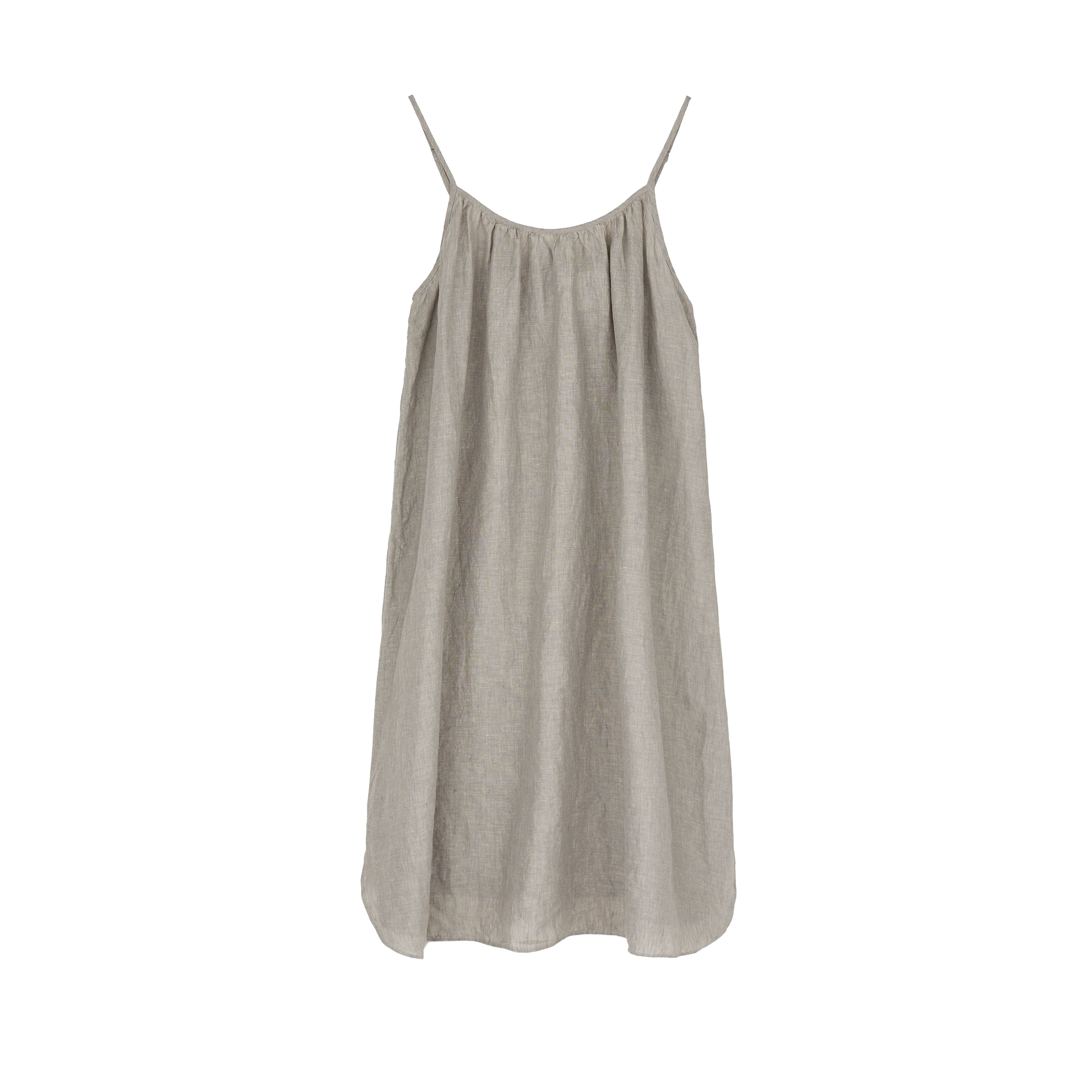 Aiayu W Dress Gray / XS Strap Dress Linen