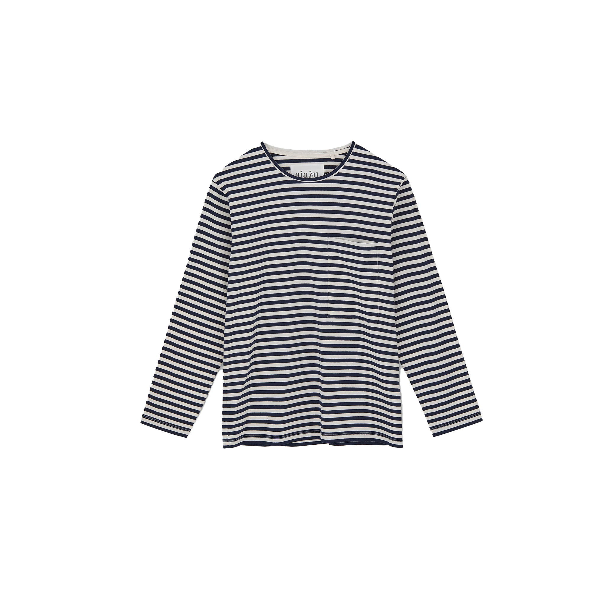 Aiayu W LS Shirt Navy Stripe / XS Circular LS
