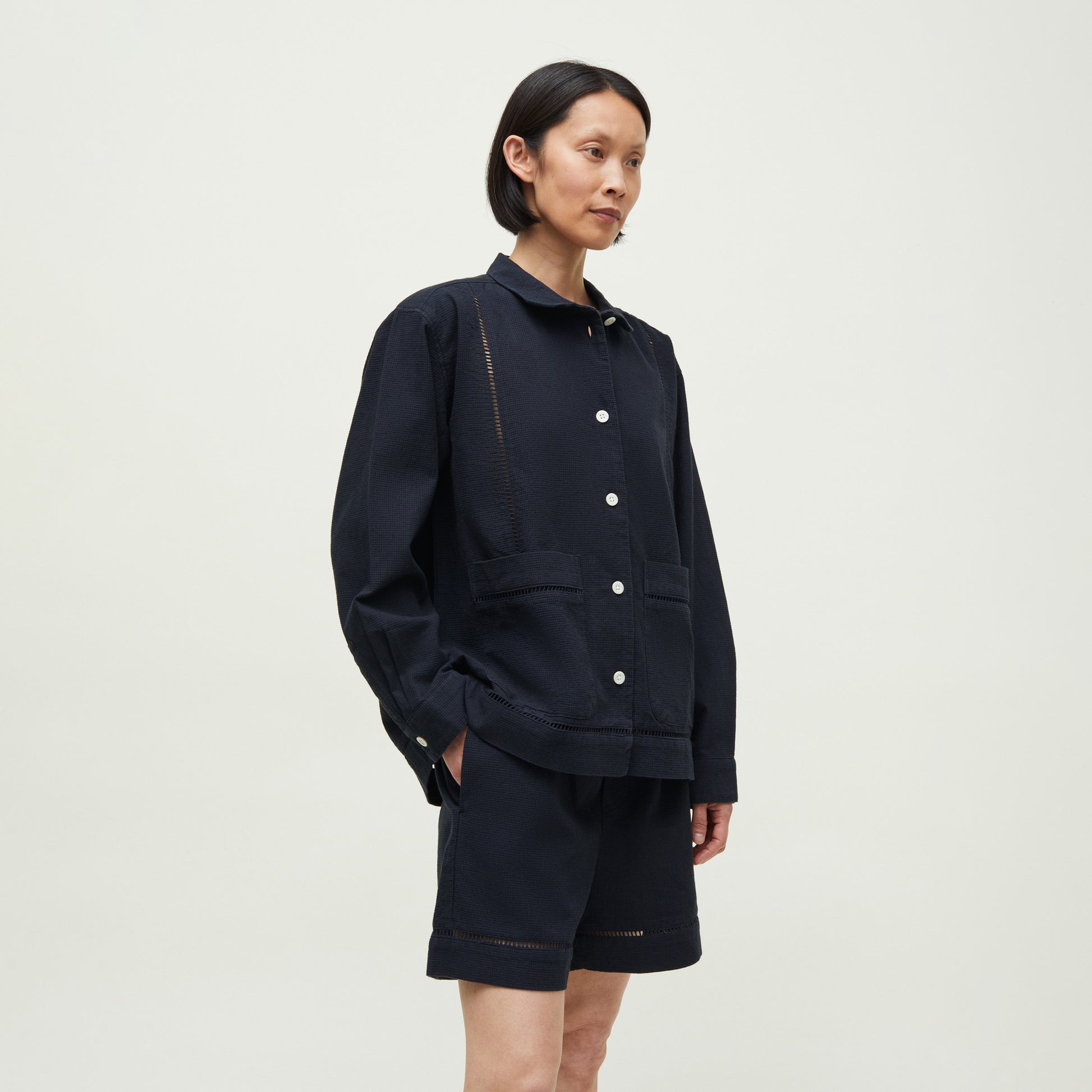 Aiayu W Shirt Lucie Chetna Cotton Shirt Waffle