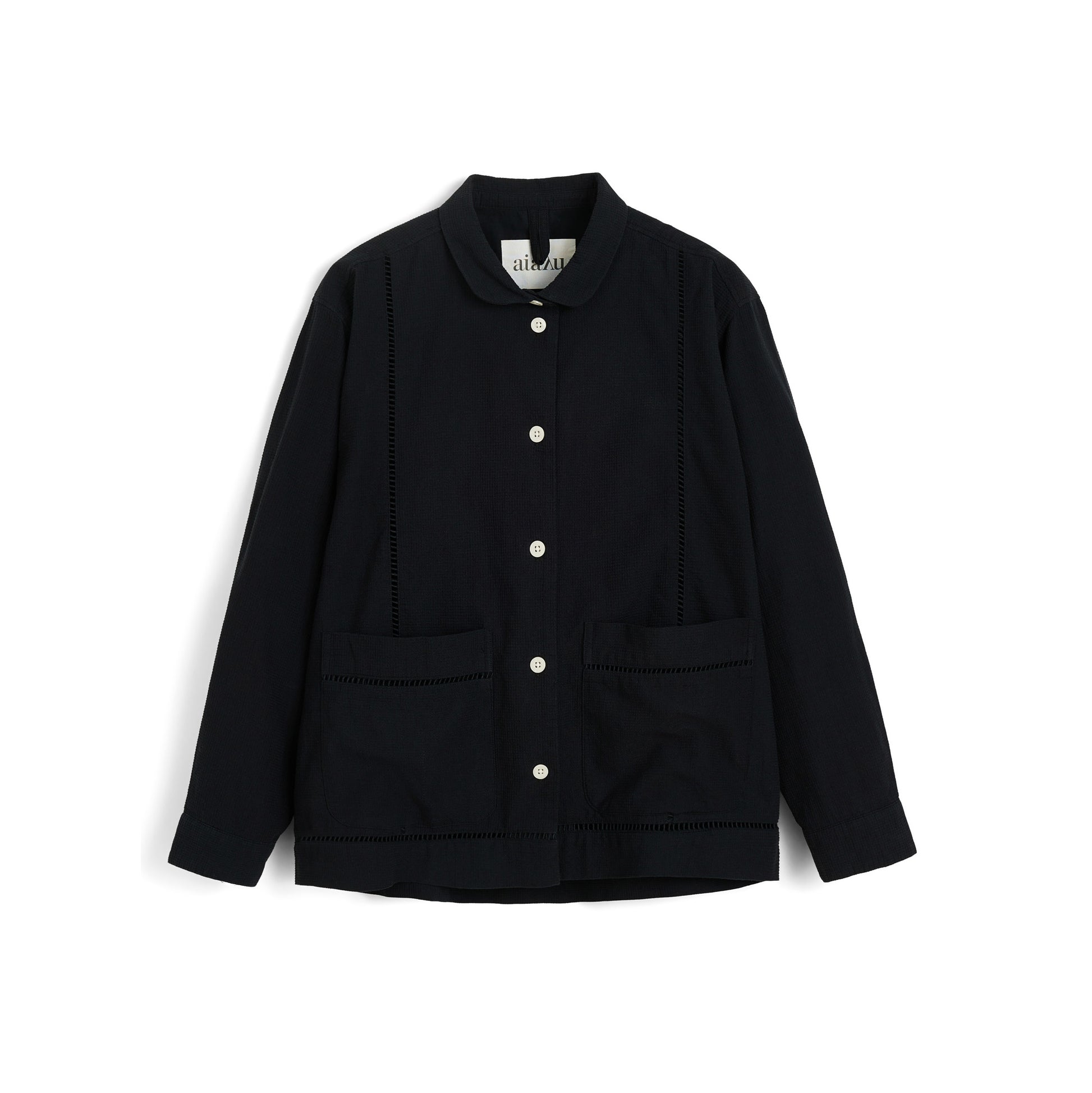 Aiayu W Shirt Navy / XS Lucie Chetna Cotton Shirt Waffle