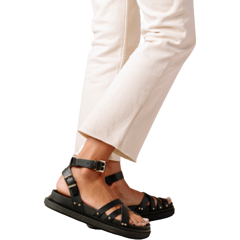 Alohas W Sandals Buckle Up Sandal, Black