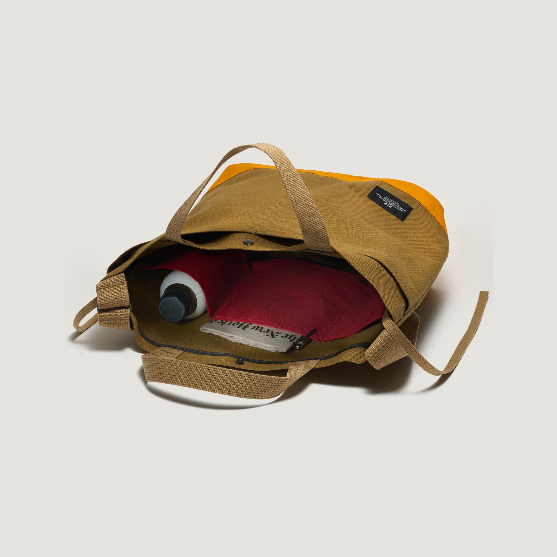 Bags in Progress U Bags New York Tote Medium, Special Edition: Orange/Brown