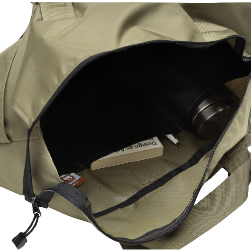 Bags in Progress U Bags One Size Large Double Handle Tote, Khaki