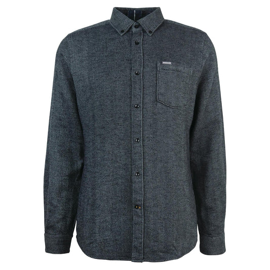 Barbour fw23 M Button Down L/S M Robertson Tailored Shirt, Grey Marl