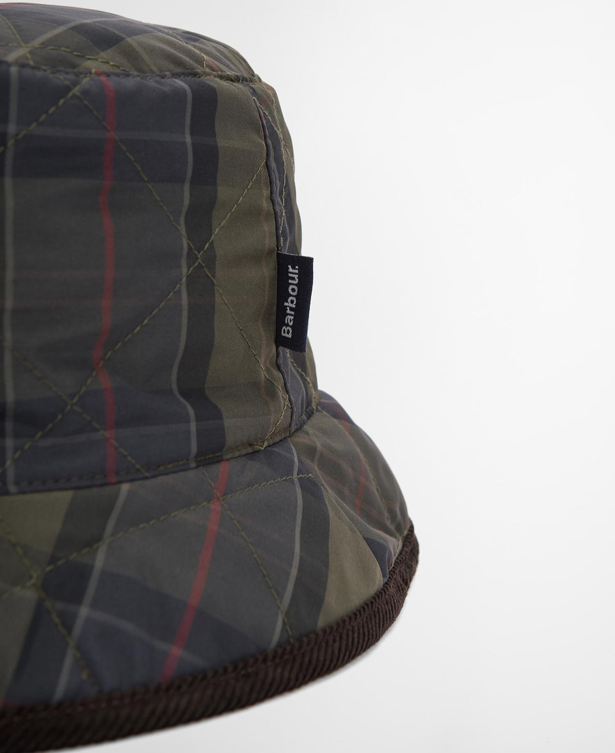 Barbour Hats Liddesdale Reversible Bucket Hat - Olive/Shadow Classic Tartan