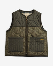 Barbour Jackets Nunwell Reversible Quilted Liner - Olive/Fern/Ancient