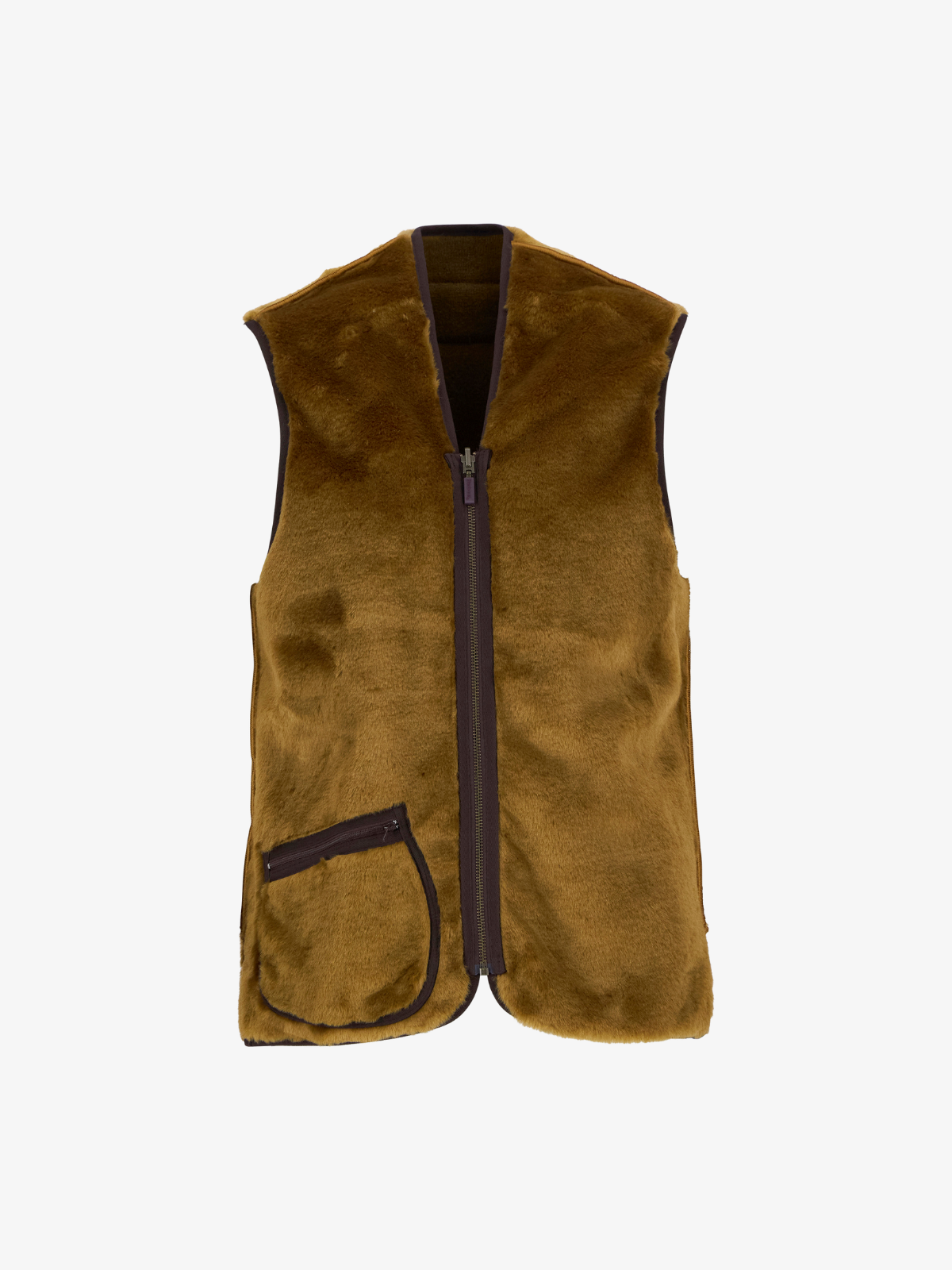Barbour Liners 38 Warm Pile Waistcoat Zip-In Liner - Brown