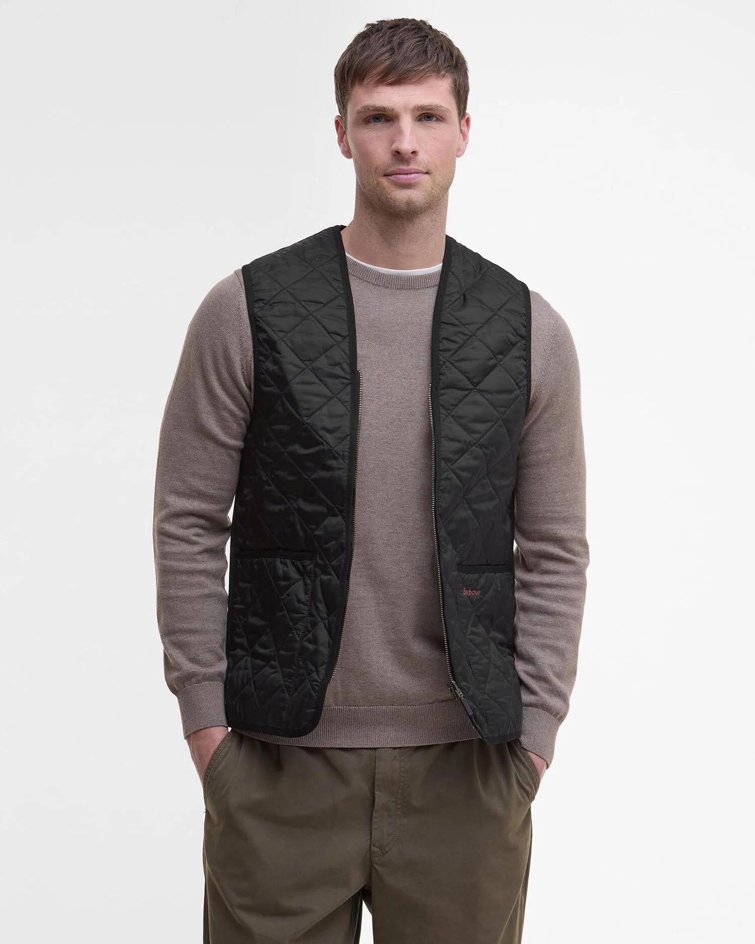 Barbour Liners Quilted Waistcoat/Zip-In Liner - Black/Modern