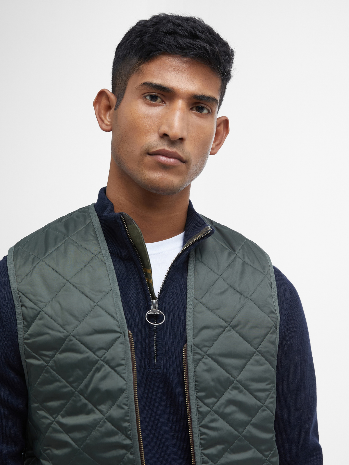 Barbour Liners Quilted Waistcoat/Zip-In Liner - Olive/Classic