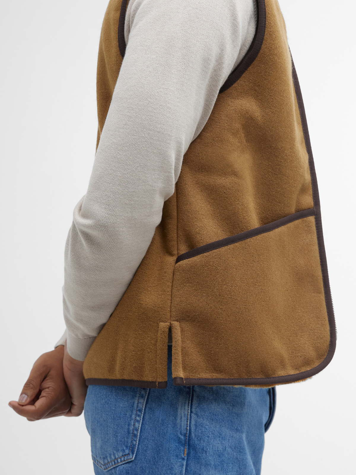 Barbour Liners Warm Pile Waistcoat Zip-In Liner - Brown