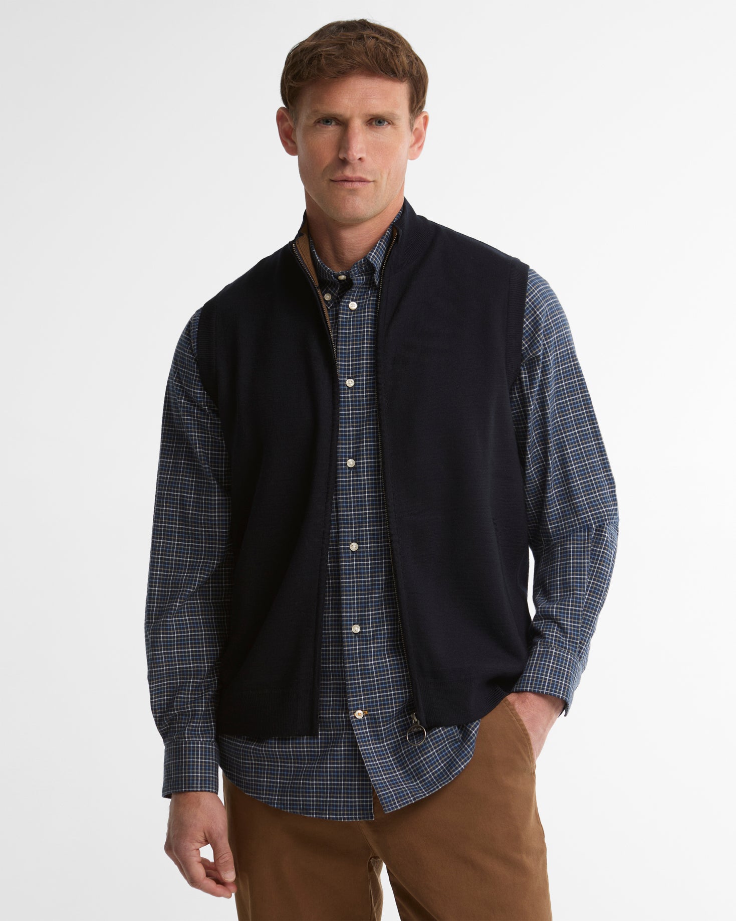Barbour M Knitwear Marcus Knitted Gilet - Navy