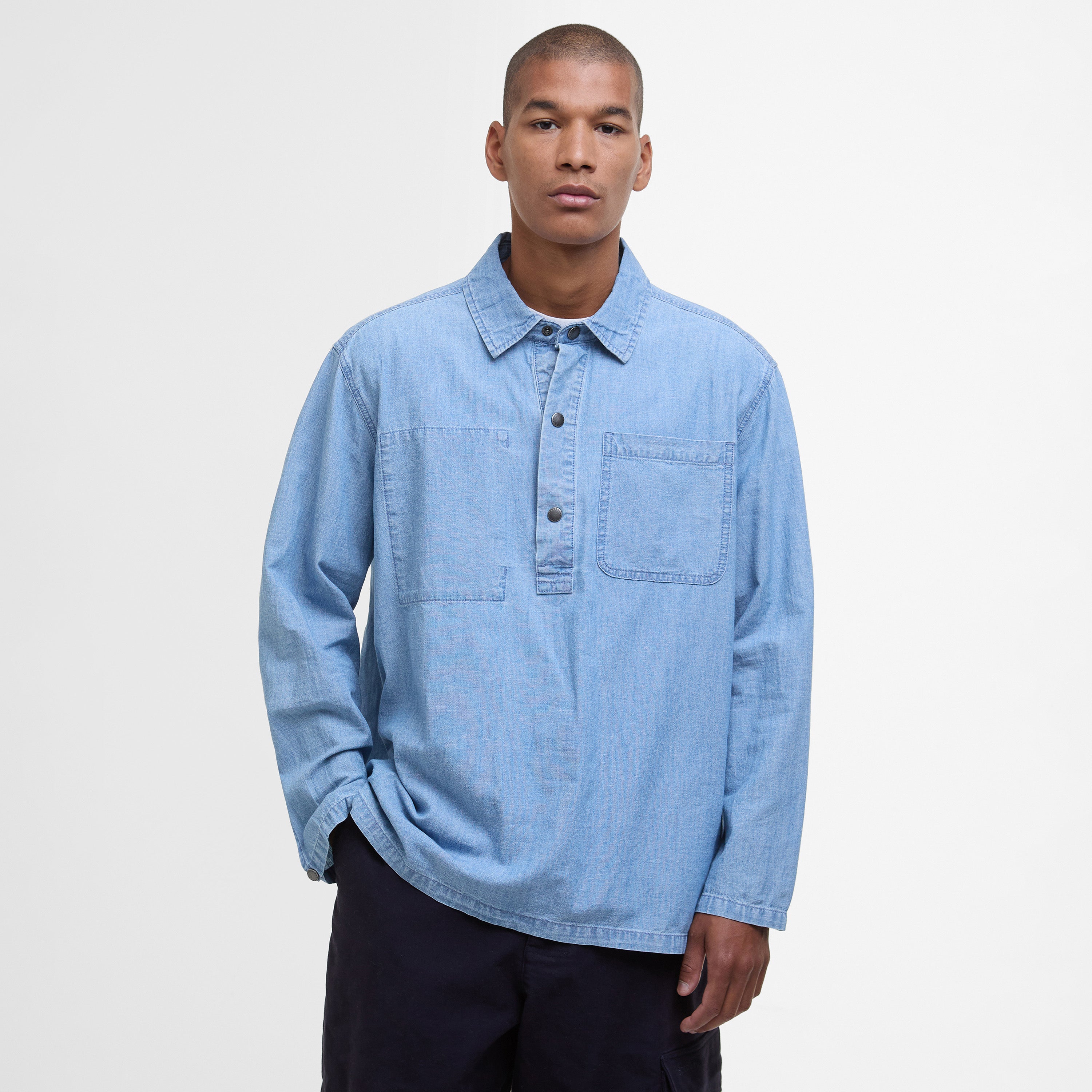 Barbour M LS Button Down Shirt Markham Smock Shirt