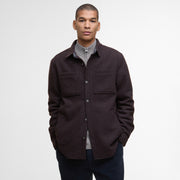 Barbour M Overshirt Marlow Tailored Wool Overshirt - Dark Oak