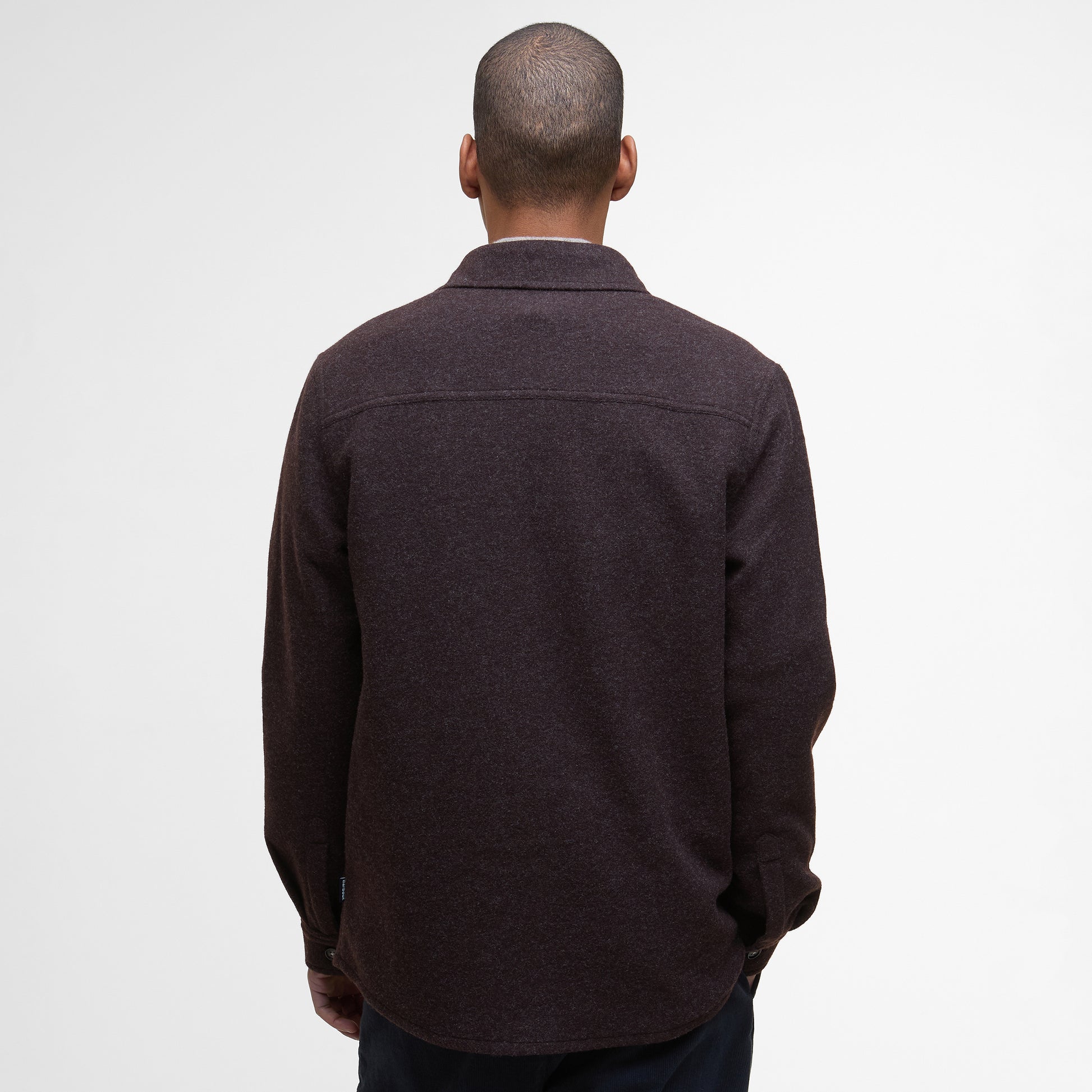 Barbour M Overshirt Marlow Tailored Wool Overshirt - Dark Oak