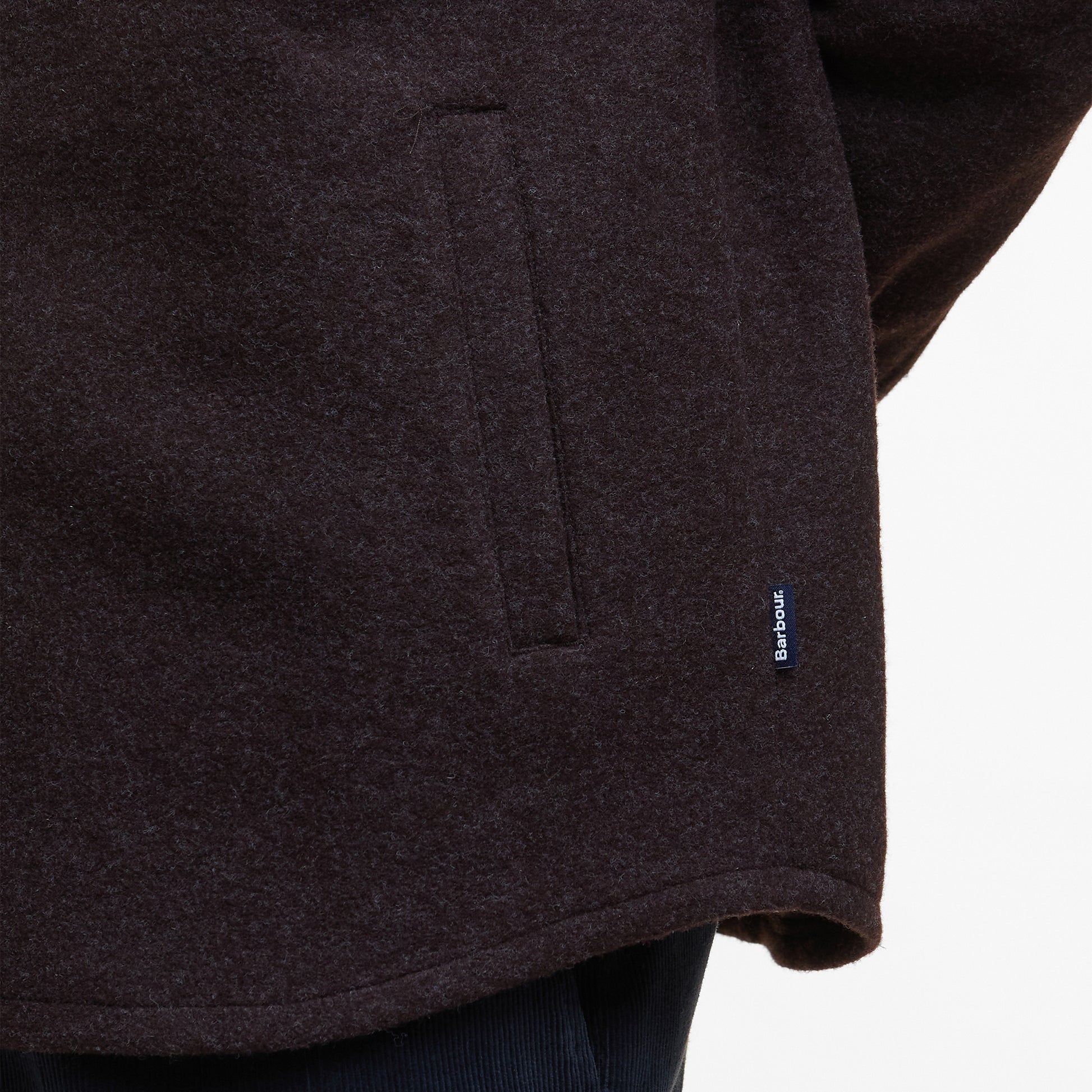 Barbour M Overshirt Marlow Tailored Wool Overshirt - Dark Oak