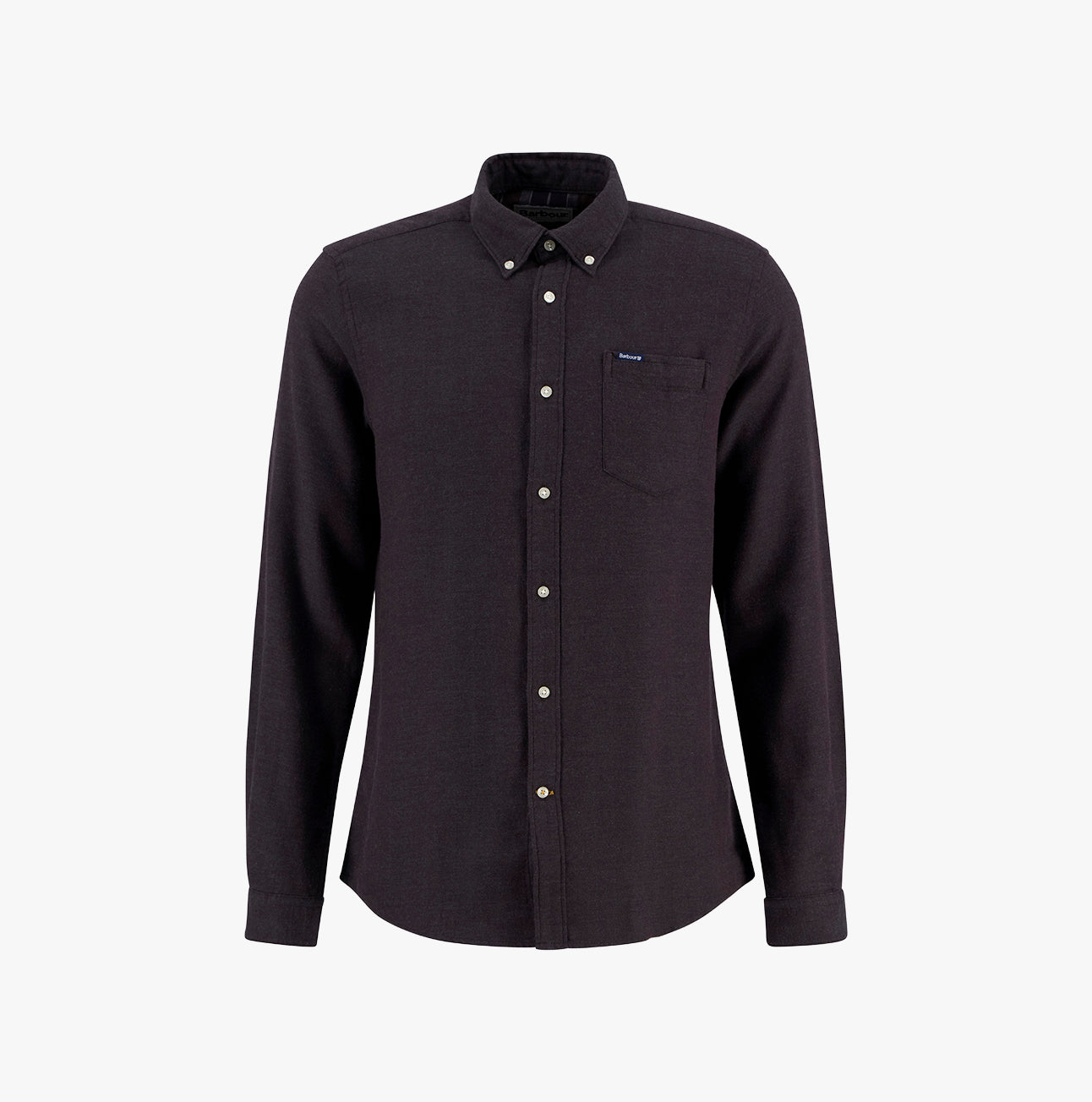 Barbour M Shirt Buckley Tailored Herringbone Shirt - Dark Oak
