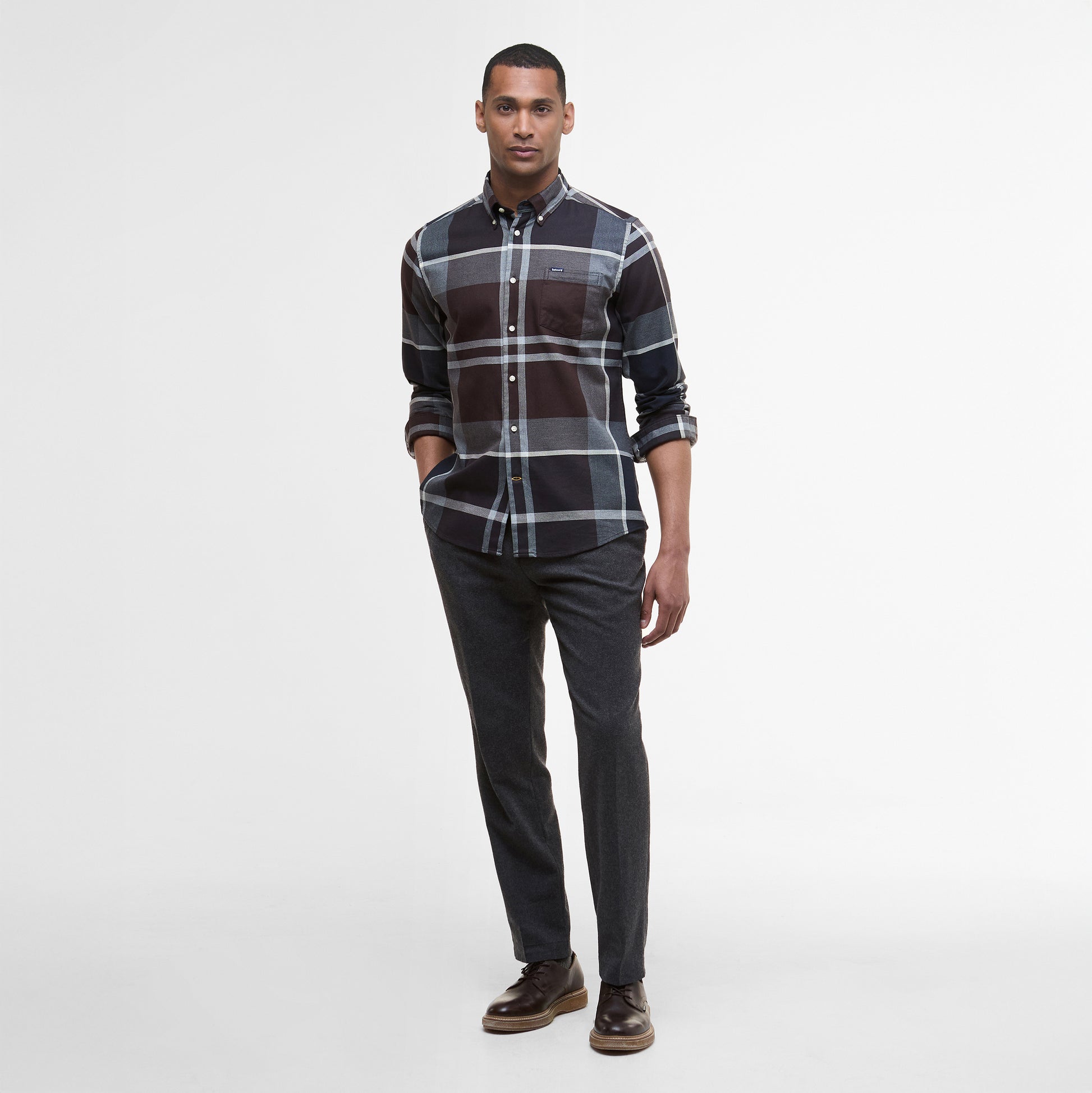 Barbour M Shirt Dunoon Tailored Tartan Shirt - Midnight Oak Tartan