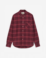 Barbour M Shirts Mineral Tartan Authentic Shirt - Crimson Heather