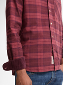 Barbour M Shirts Mineral Tartan Authentic Shirt - Crimson Heather