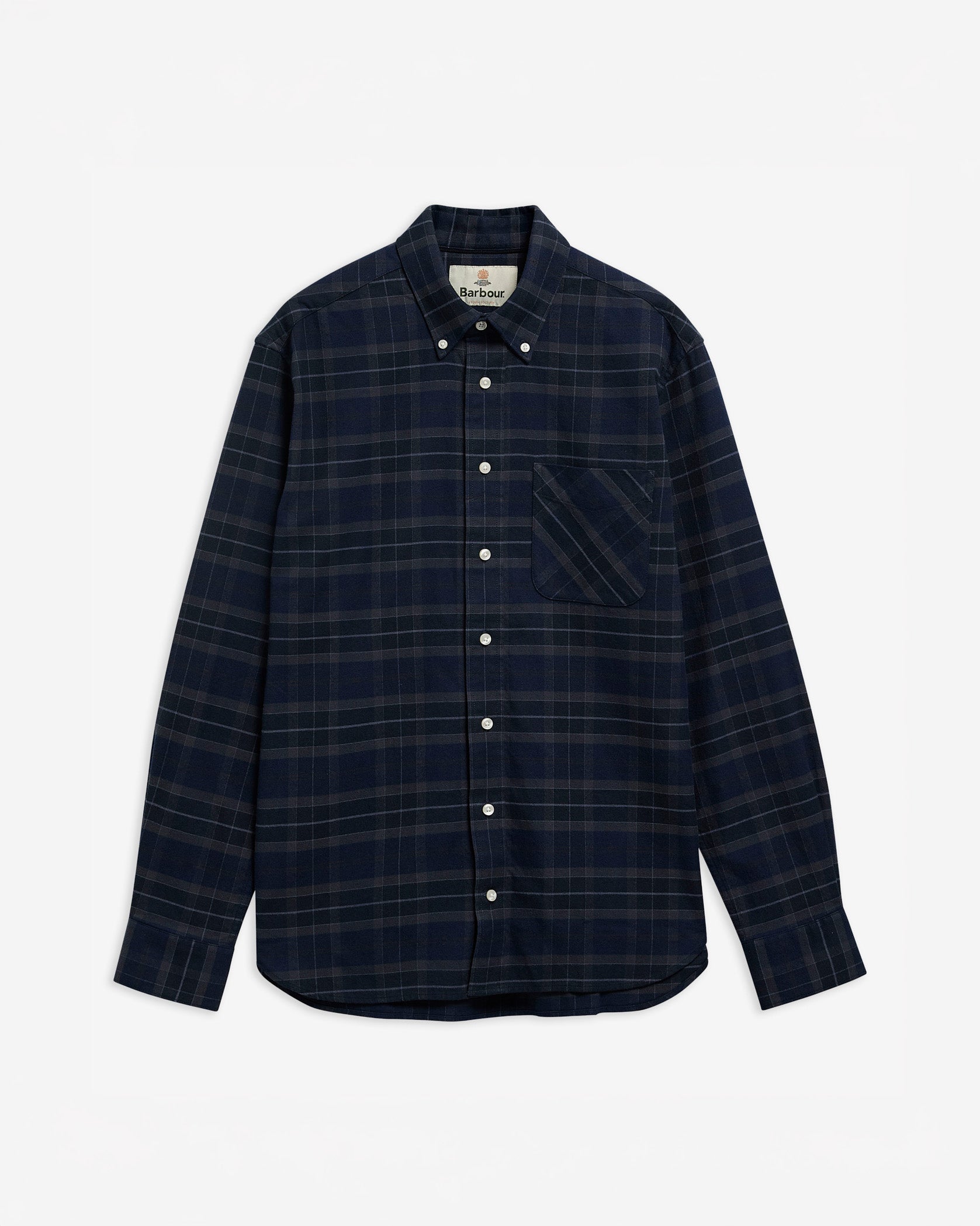 Barbour M Shirts Mineral Tartan Authentic Shirt - Midnight Loch