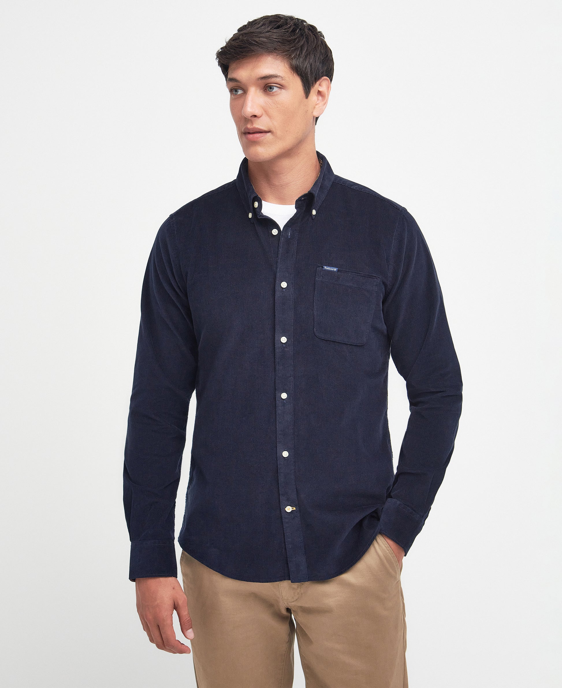 Barbour M Shirts Ramsey Tailored Cord Shirt - Navy