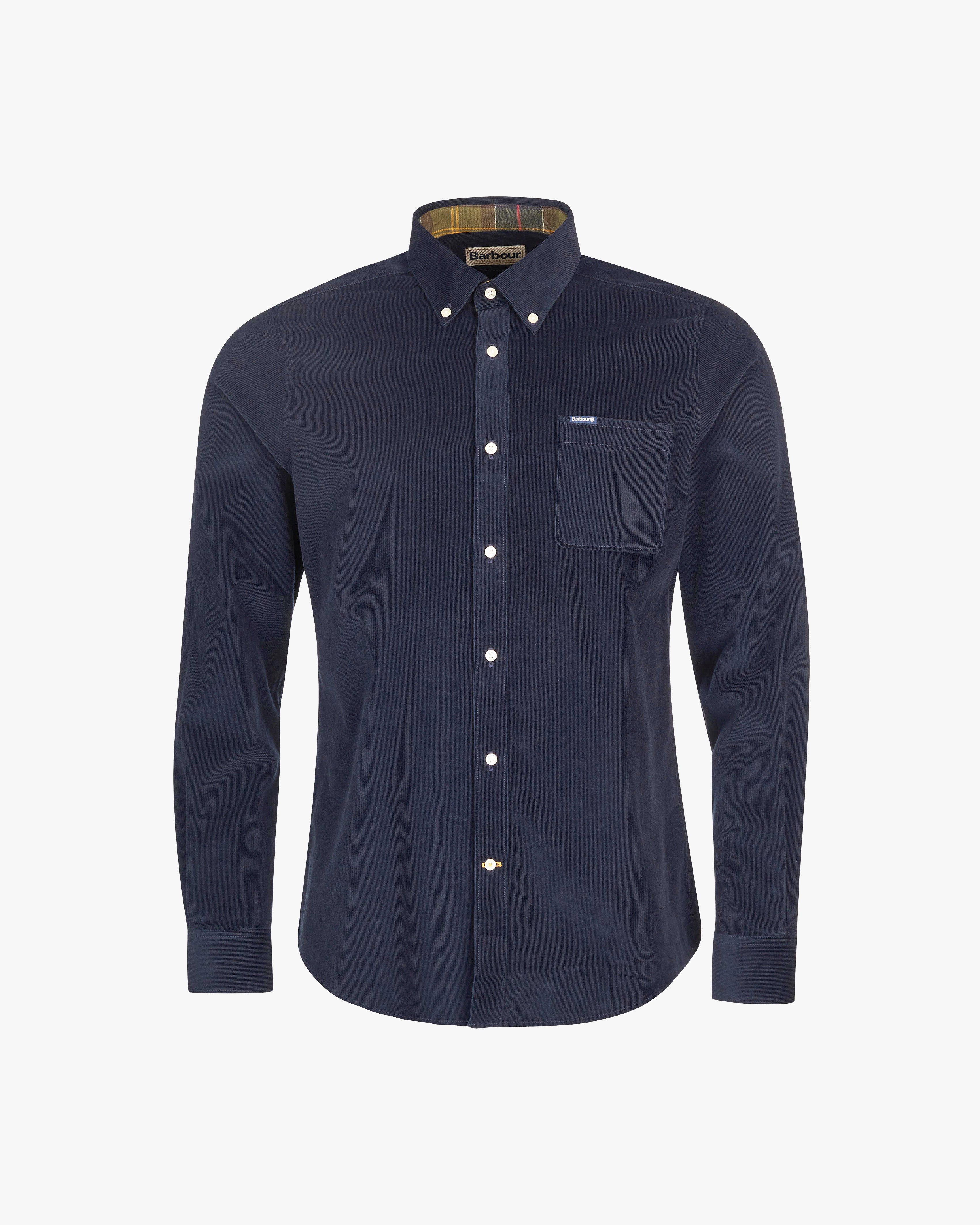 Barbour M Shirts Ramsey Tailored Cord Shirt - Navy